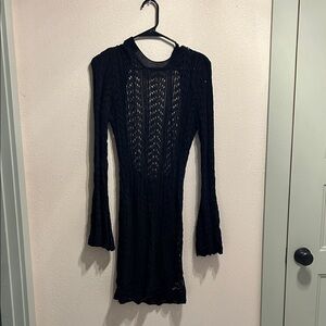 Elegant Black Knit Dress